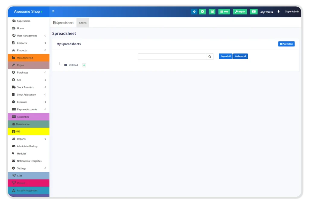 Spreadsheets Module